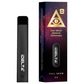 iDELT∆8  Gold - Disposable Delta 8 Vape Pen + CBD Full Gram 1:1