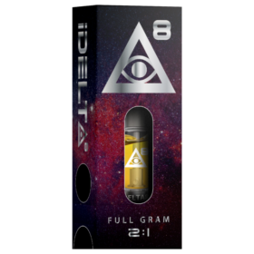 iDELT∆ Premium Silver - Delta 8 Cartridge + CBD Full Gram 2:1