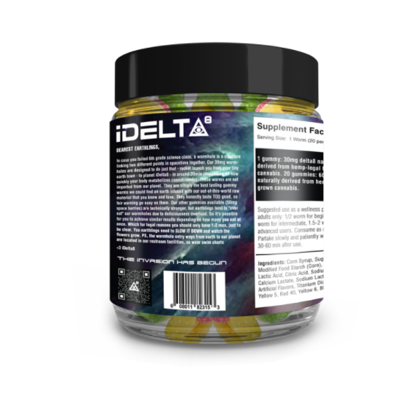 iDELTA8 Wormholes Delta 8 Gummies 20ct (30mg)
