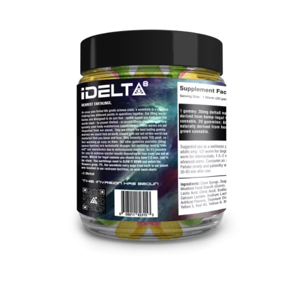 iDELTA8 Wormholes Delta 8 Gummies 20ct (30mg)